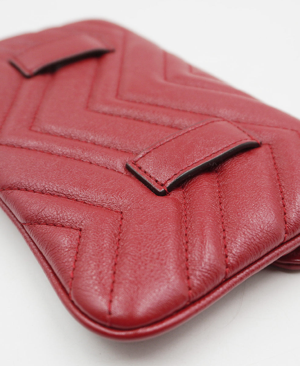 GG Marmont Matelassé 2.0 Multi Belt Bag Red