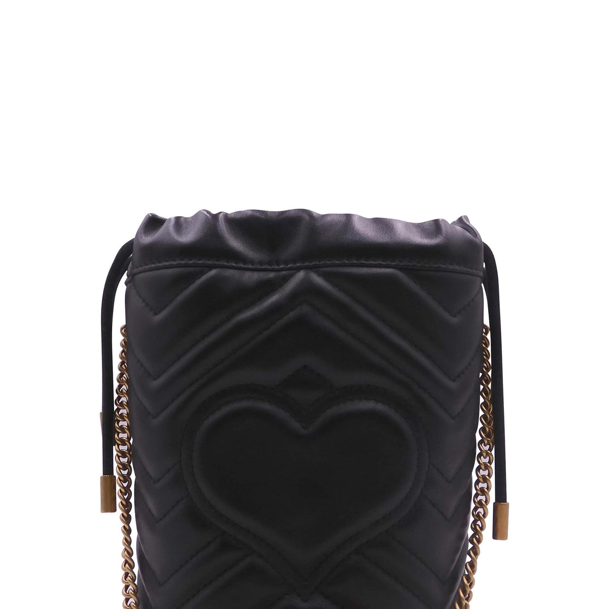 GG Marmont Matelasse Mini Bucket Bag Black