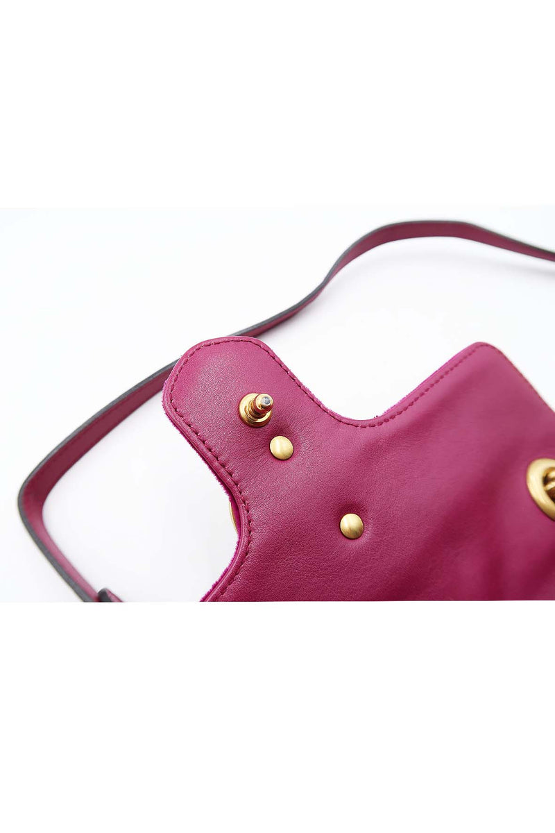GG Marmont Mini Matelasse Shoulder Bag Velvet Purple