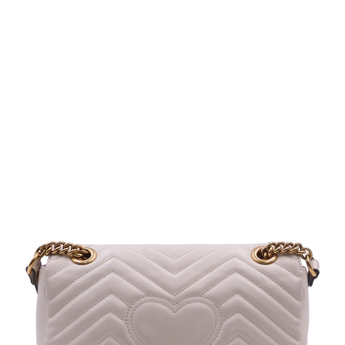 GG Marmont Small Matelasse Shoulder Bag White