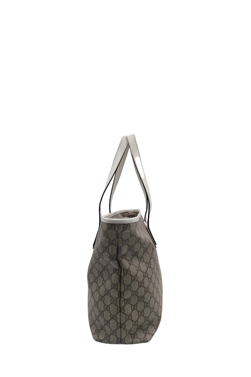GG Supreme Tote Brown, White
