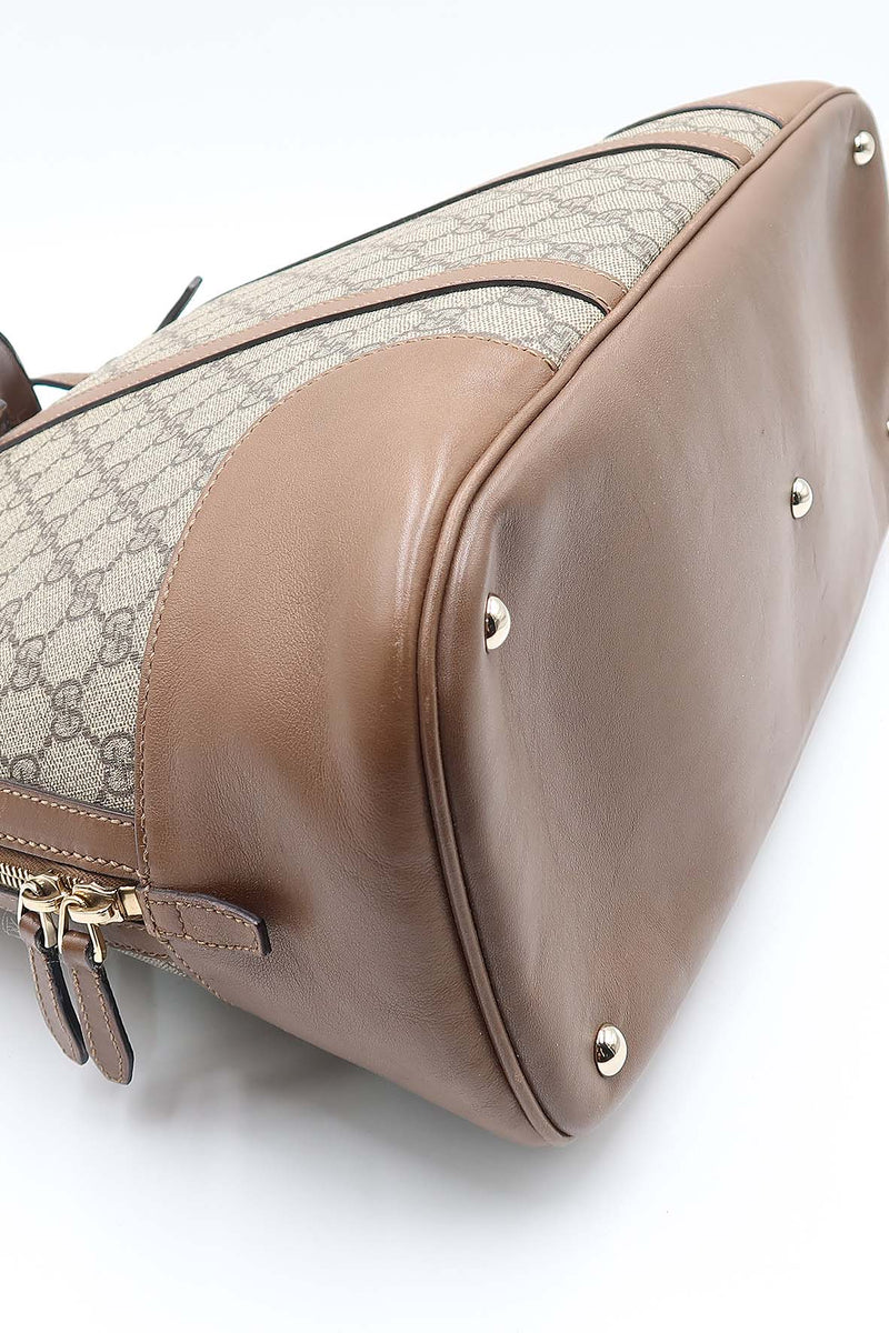 GG Surpreme Dome Top Handle Bag Maple Brown