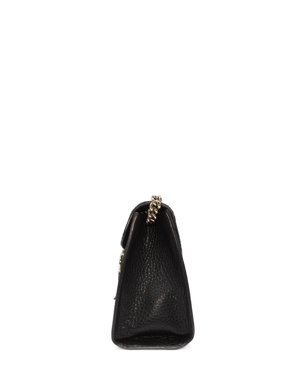 Guccissima Leather Emily Chain Shoulder Black