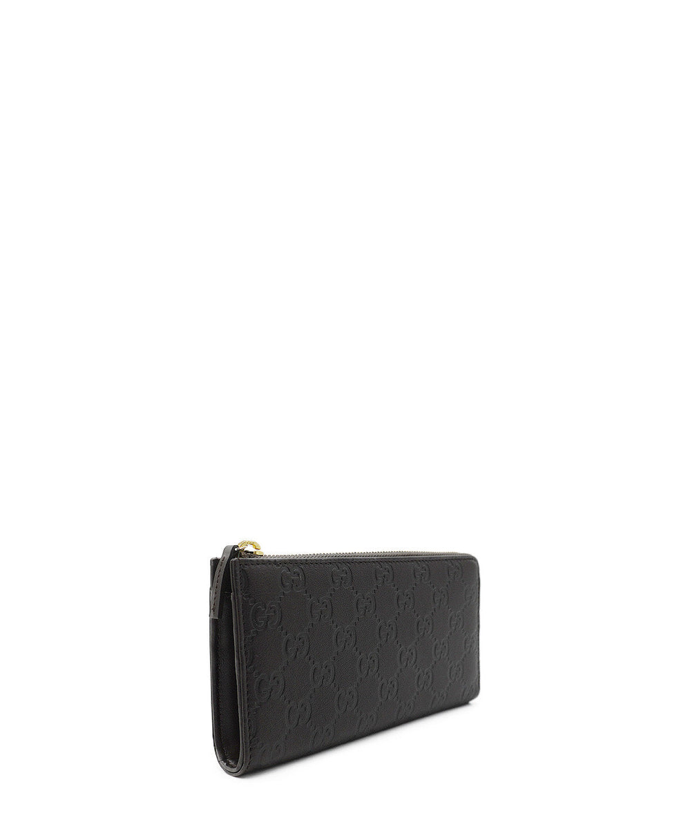 Guccissima Bamboo Tassel Zip Wallet Black