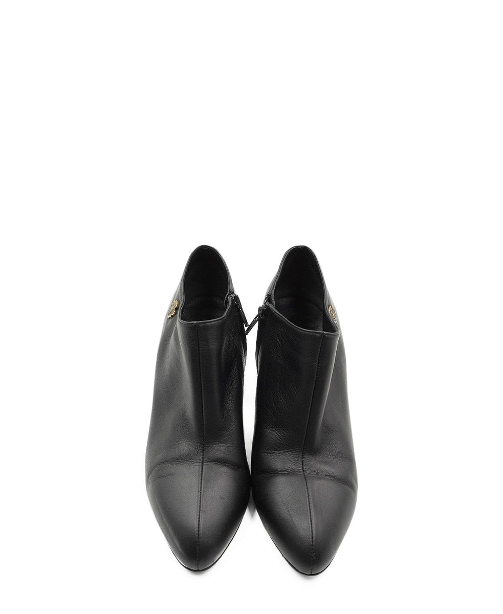 Leather Boots Heels Black