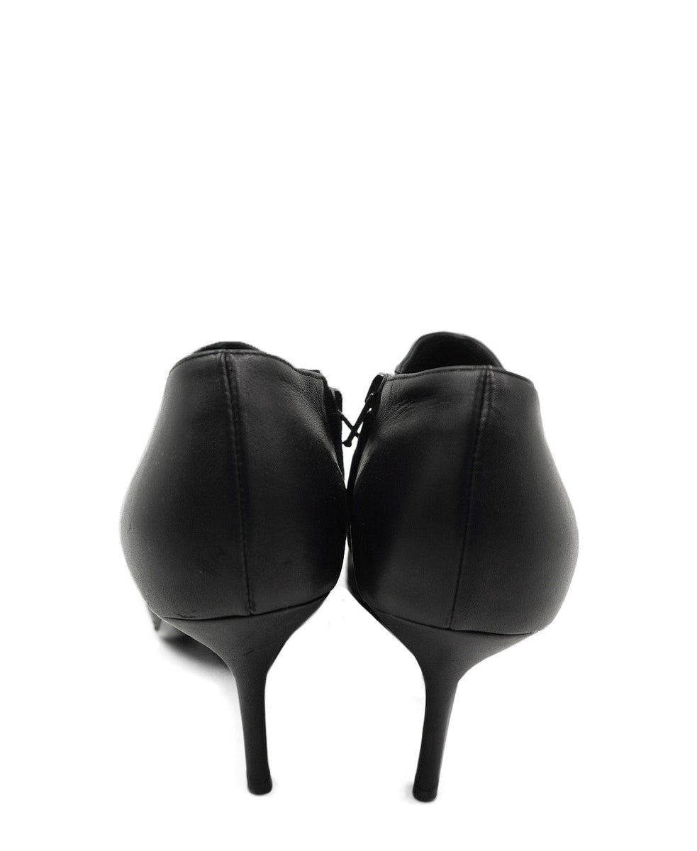 Leather Boots Heels Black