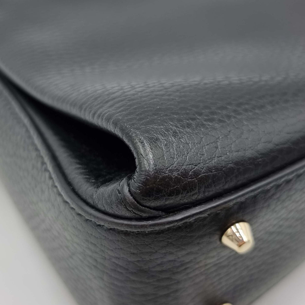 Interlocking GG Top Handle Shoulder Bag Black