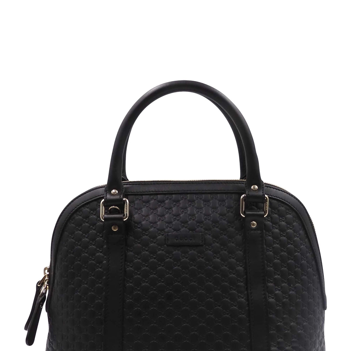 Medium Microguccissima Dome Satchel Black