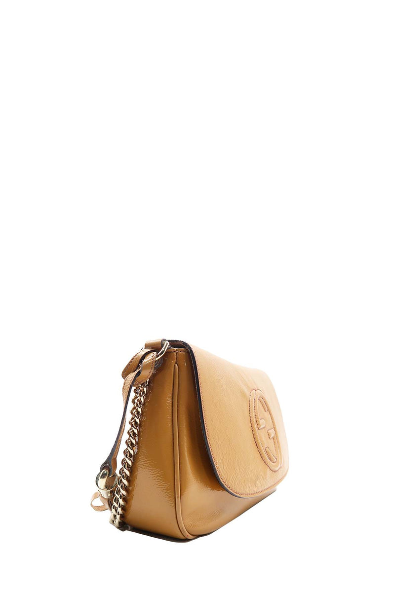 Medium Soho Flap Chain Bag Brown