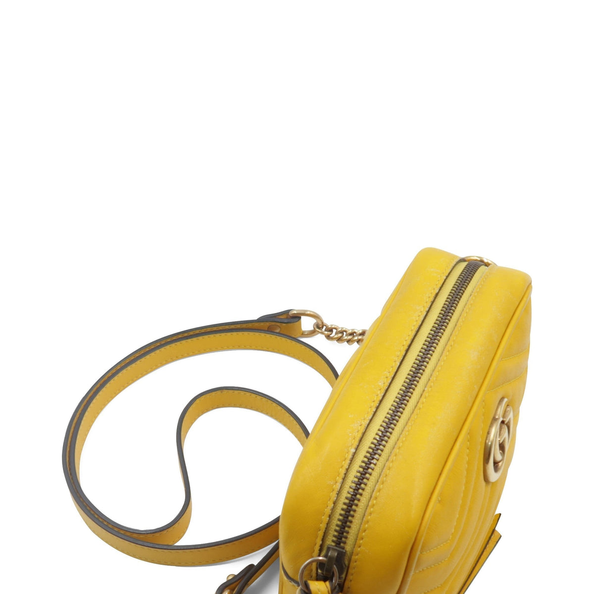 Mini GG Marmont Matelasse Camera Bag Yellow