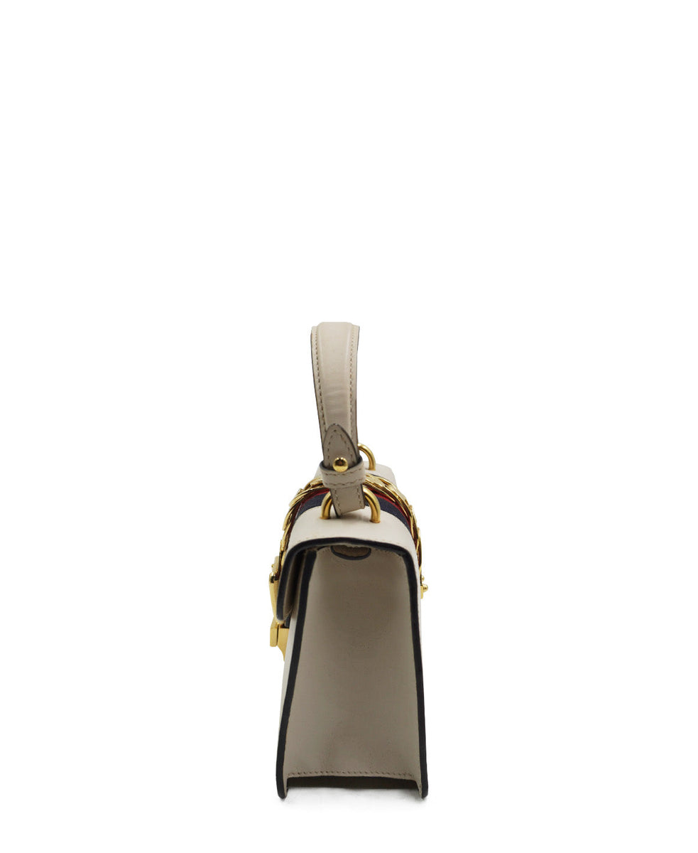 Mini Sylvie Top Handle Bag White