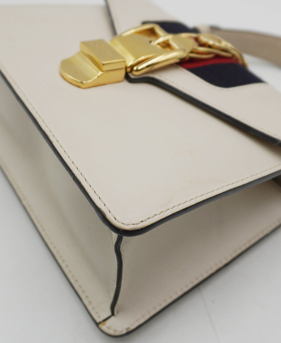 Mini Sylvie Top Handle Bag White