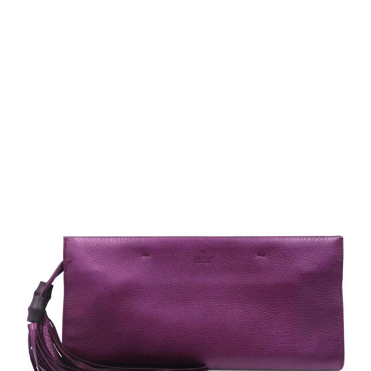 Nouveau Bamboo Tassel Clutch Purple