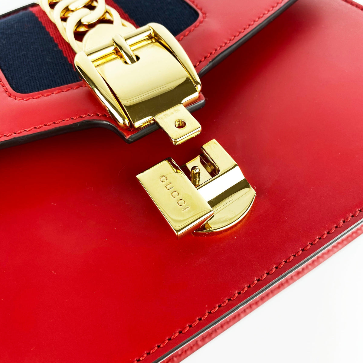 Gucci Sylvie Small Red Crossbody Bag