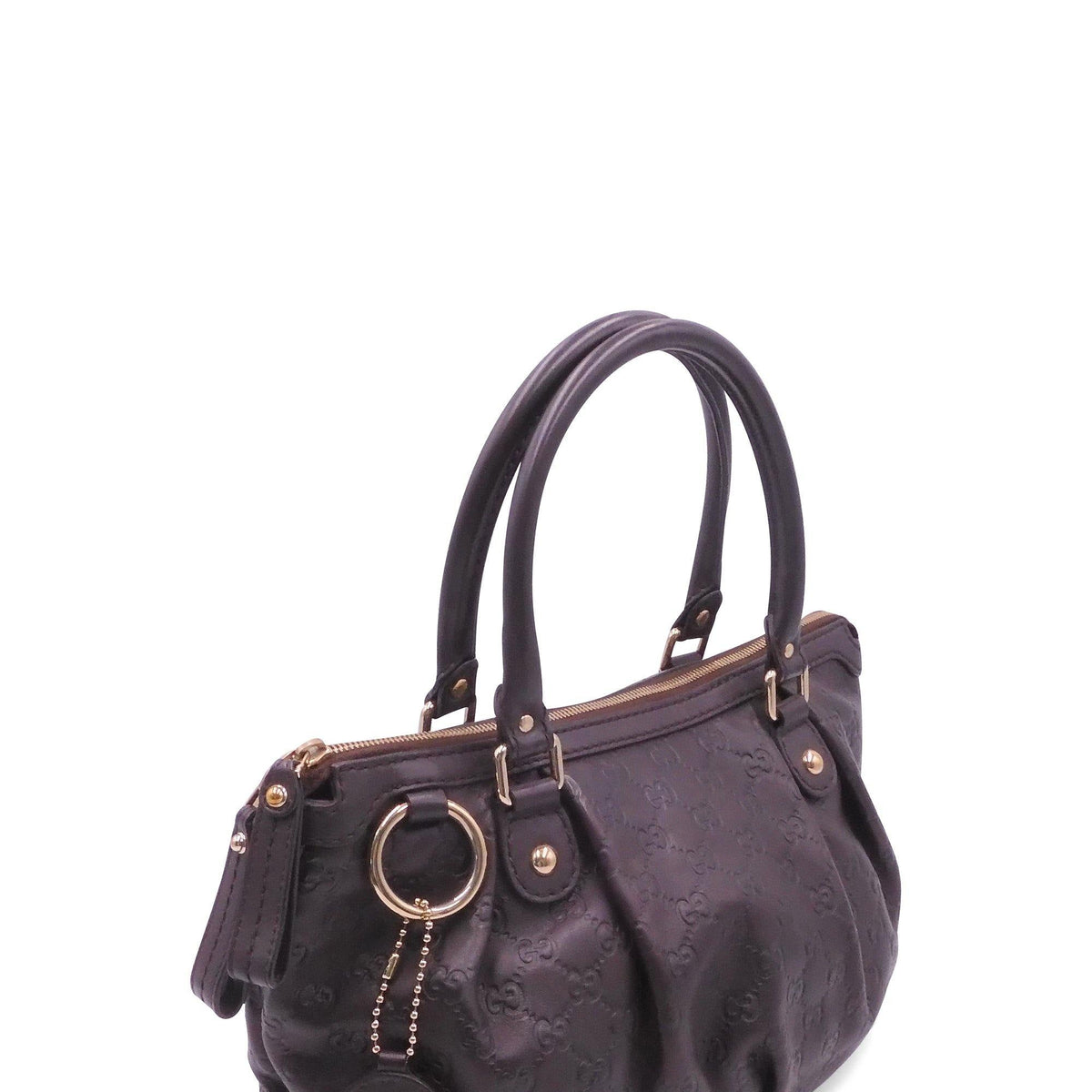 Signature Sukey Top Handle Bag Dark Brown