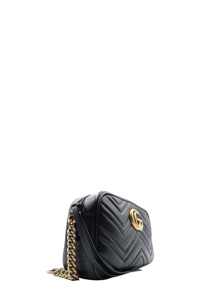 Small GG Marmont Matelasse Shoulder Bag Black