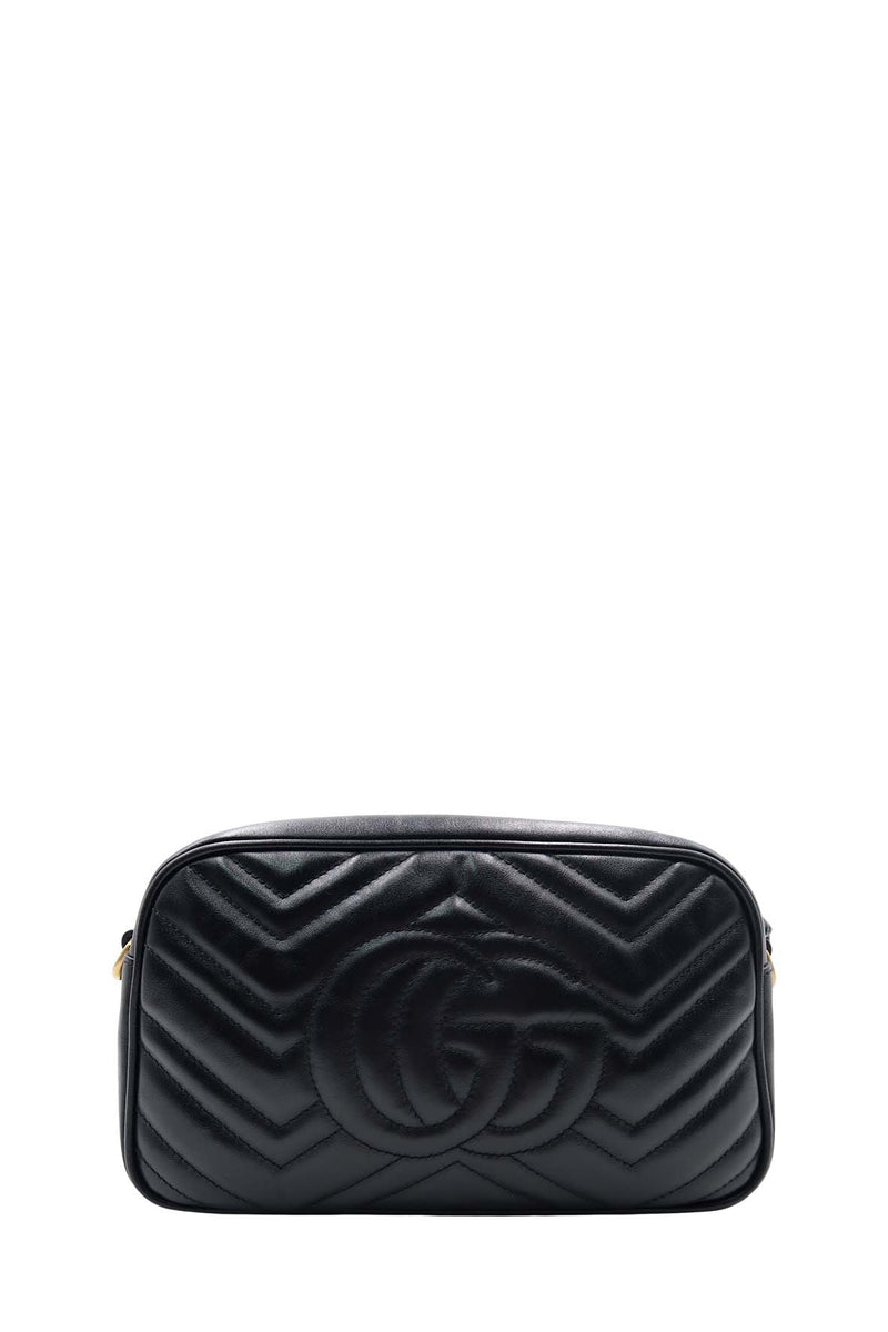Small GG Marmont Matelasse Shoulder Bag Black