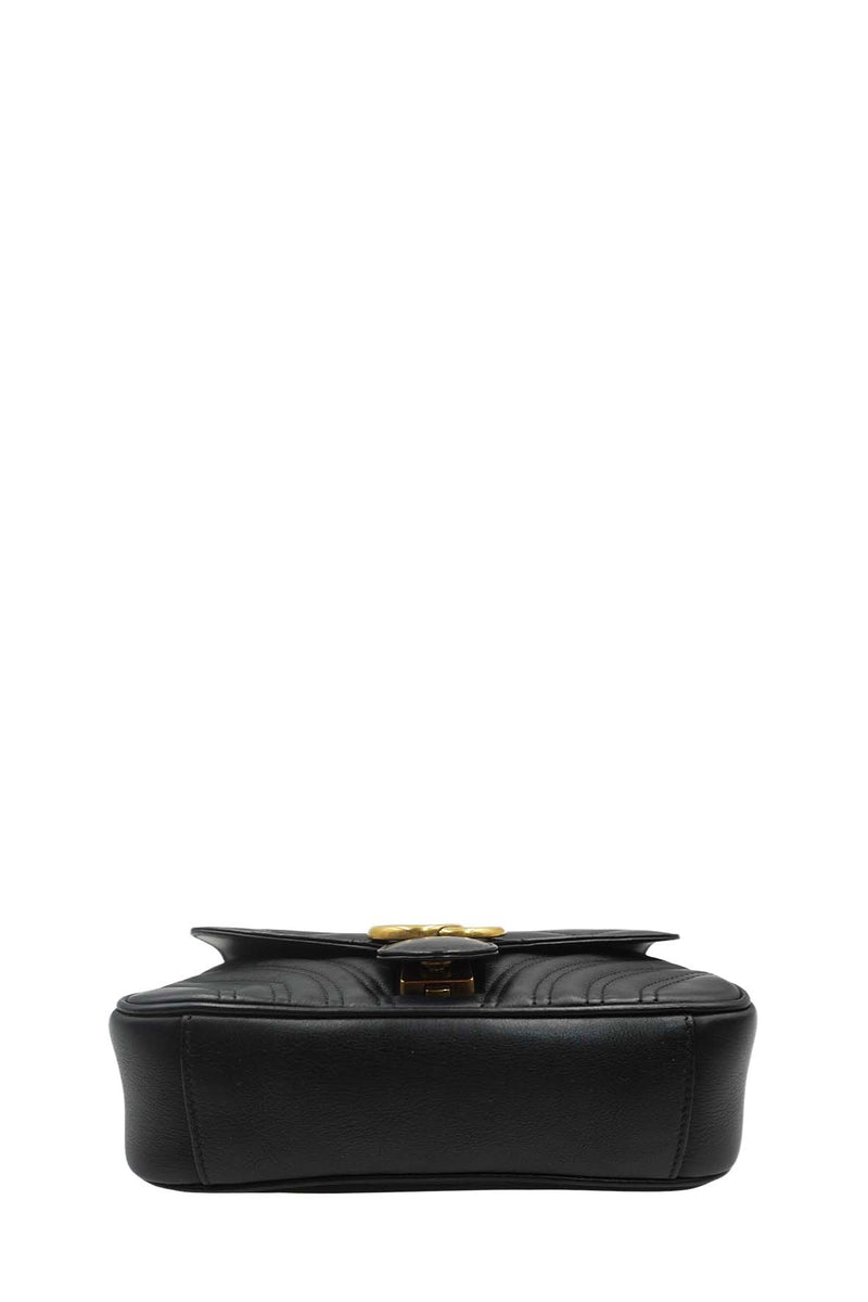 Small GG Marmont Matelasse Shoulder Bag Black