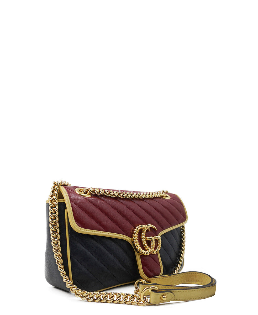 Small GG Marmont Matelassé Torchon Shoulder Bag Multicolor