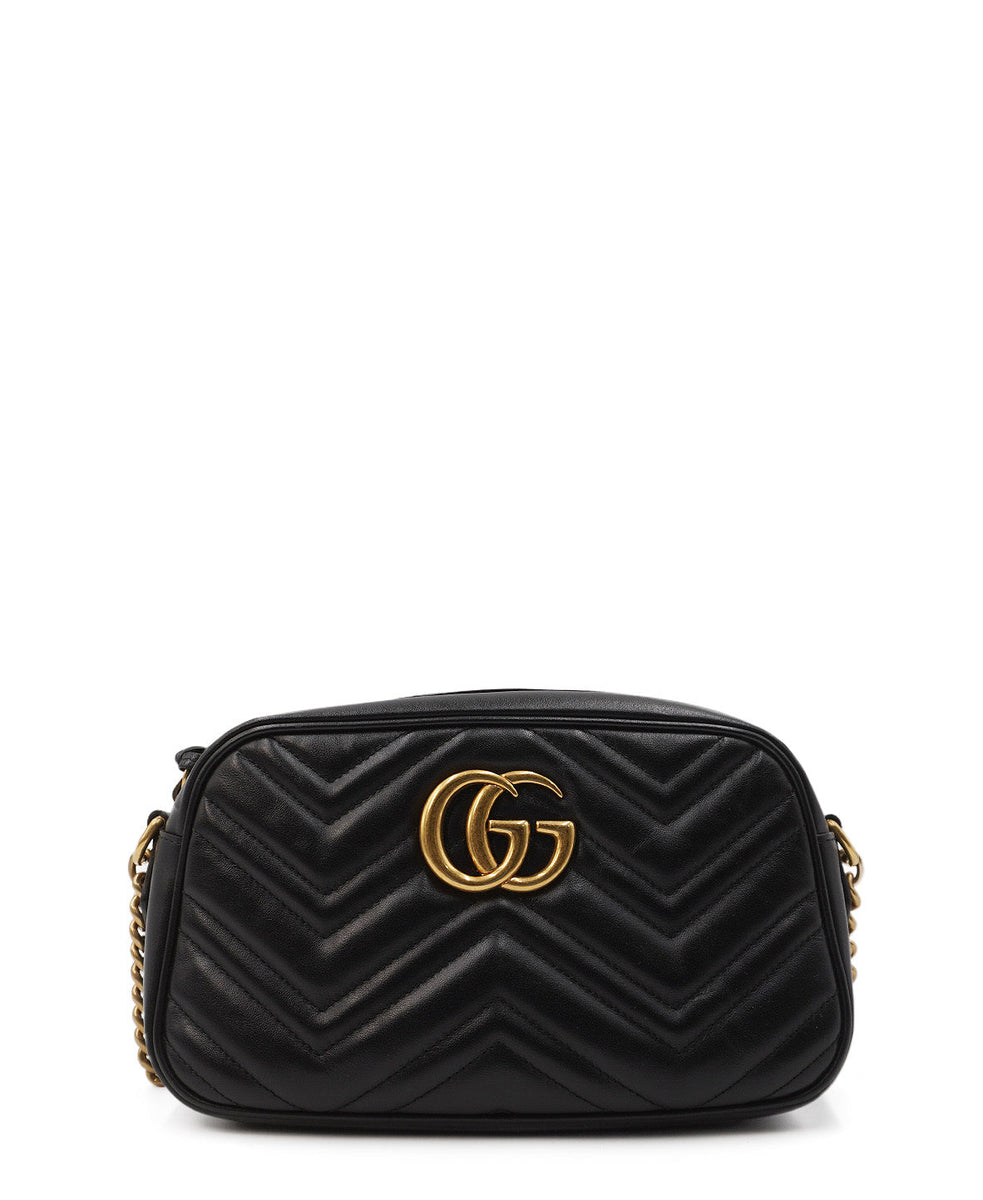 Small Marmont Matelasse Camera Bag Black