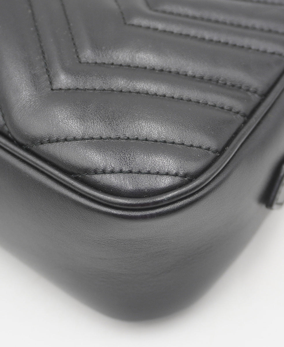 Small Marmont Matelasse Camera Bag Black