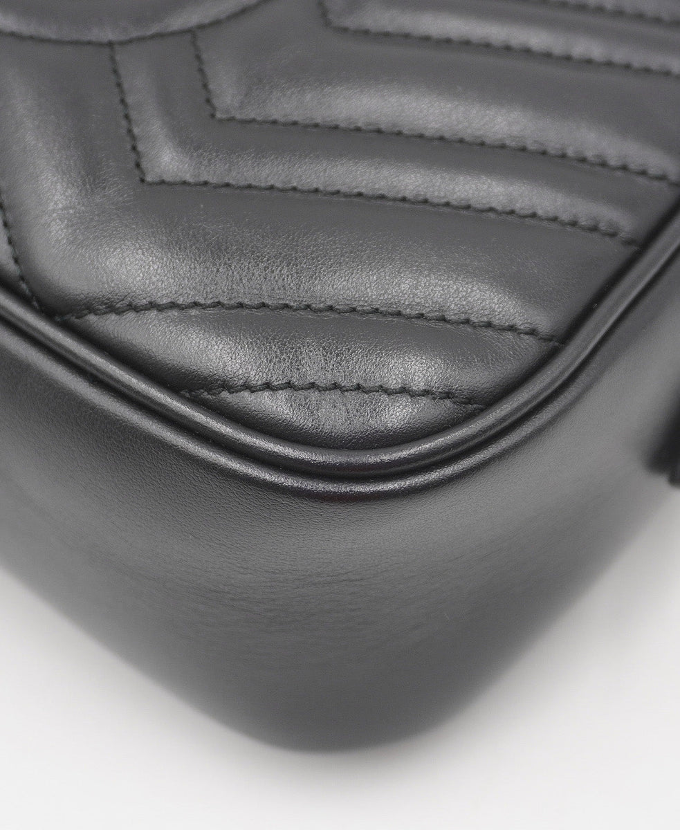 Small Marmont Matelasse Camera Bag Black