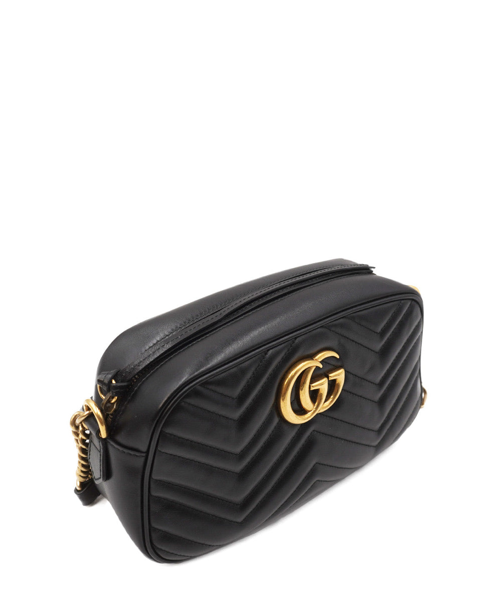 Small Marmont Matelasse Camera Bag Black