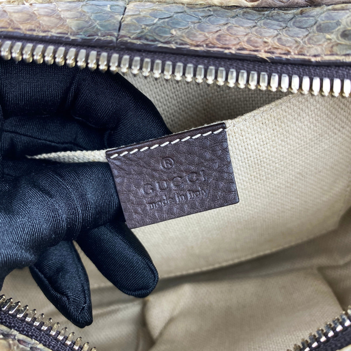 Gucci Snakeskin Small Soho Disco Bag