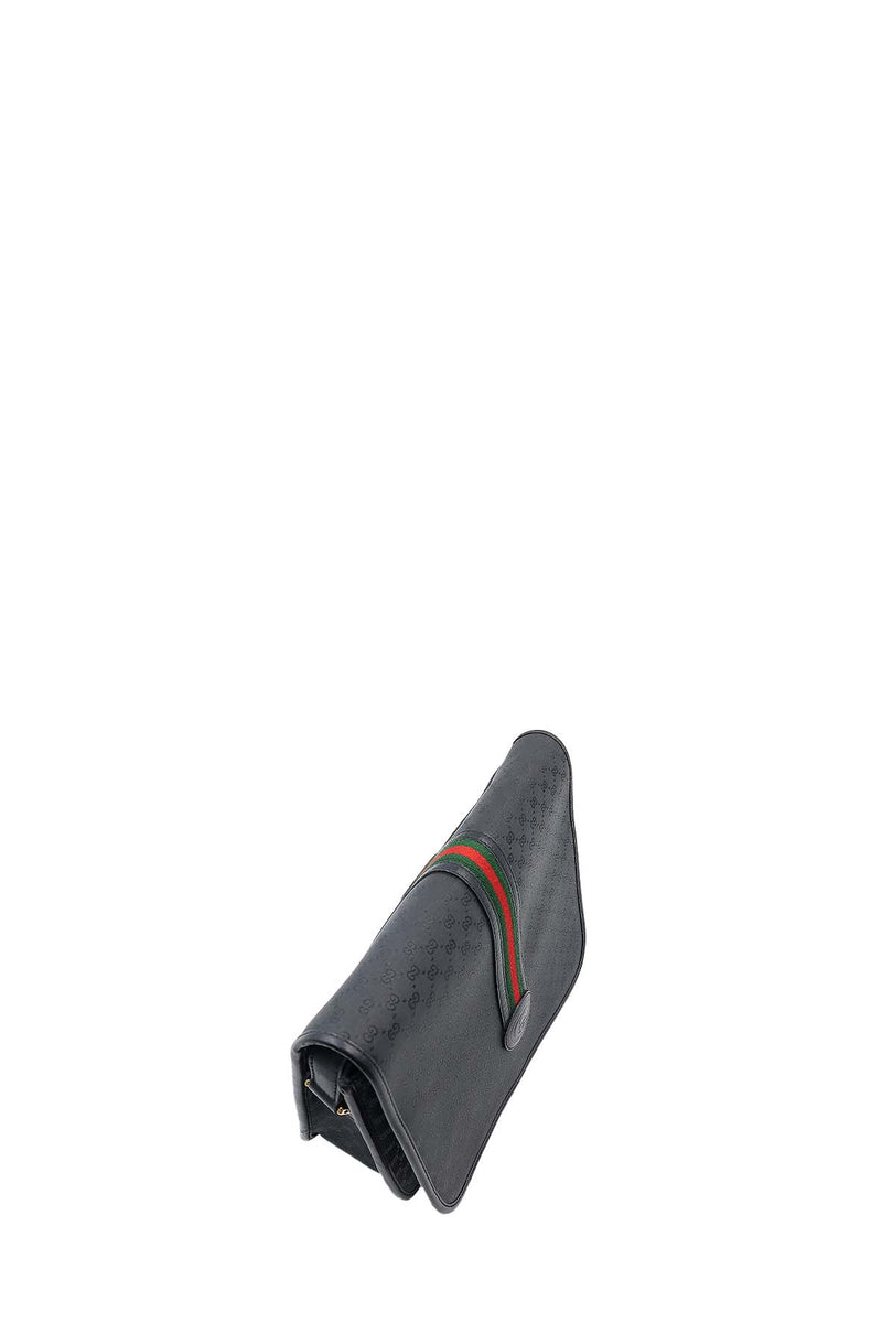 Vintage Coated Canvas Messenger Bag Black