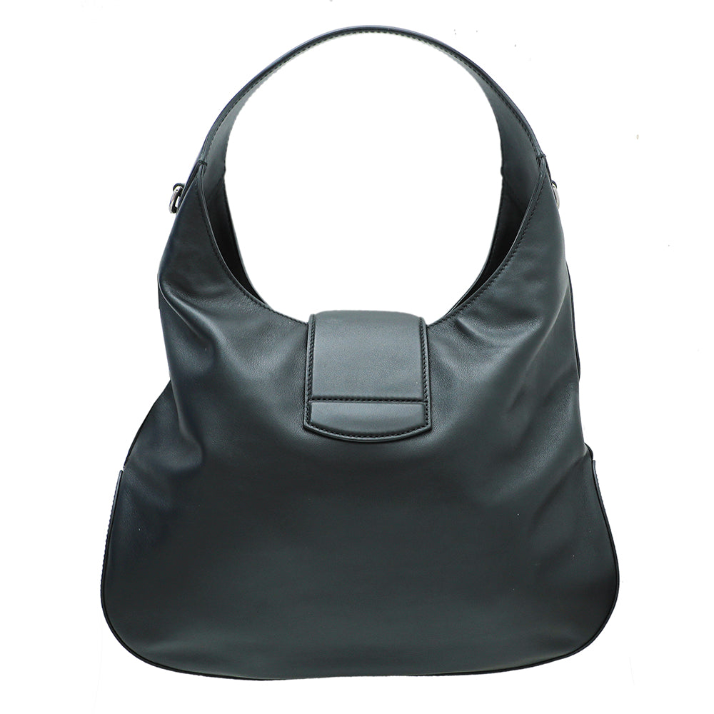Gucci Black Dionysus Web Hobo Medium Bag