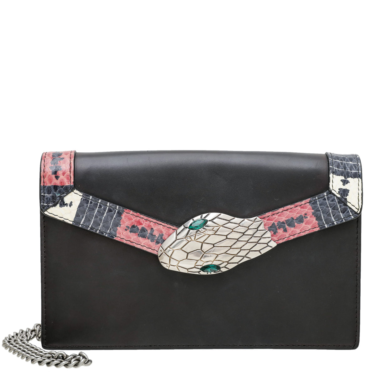 Gucci Black Lilith Snakeskin Chain Bag