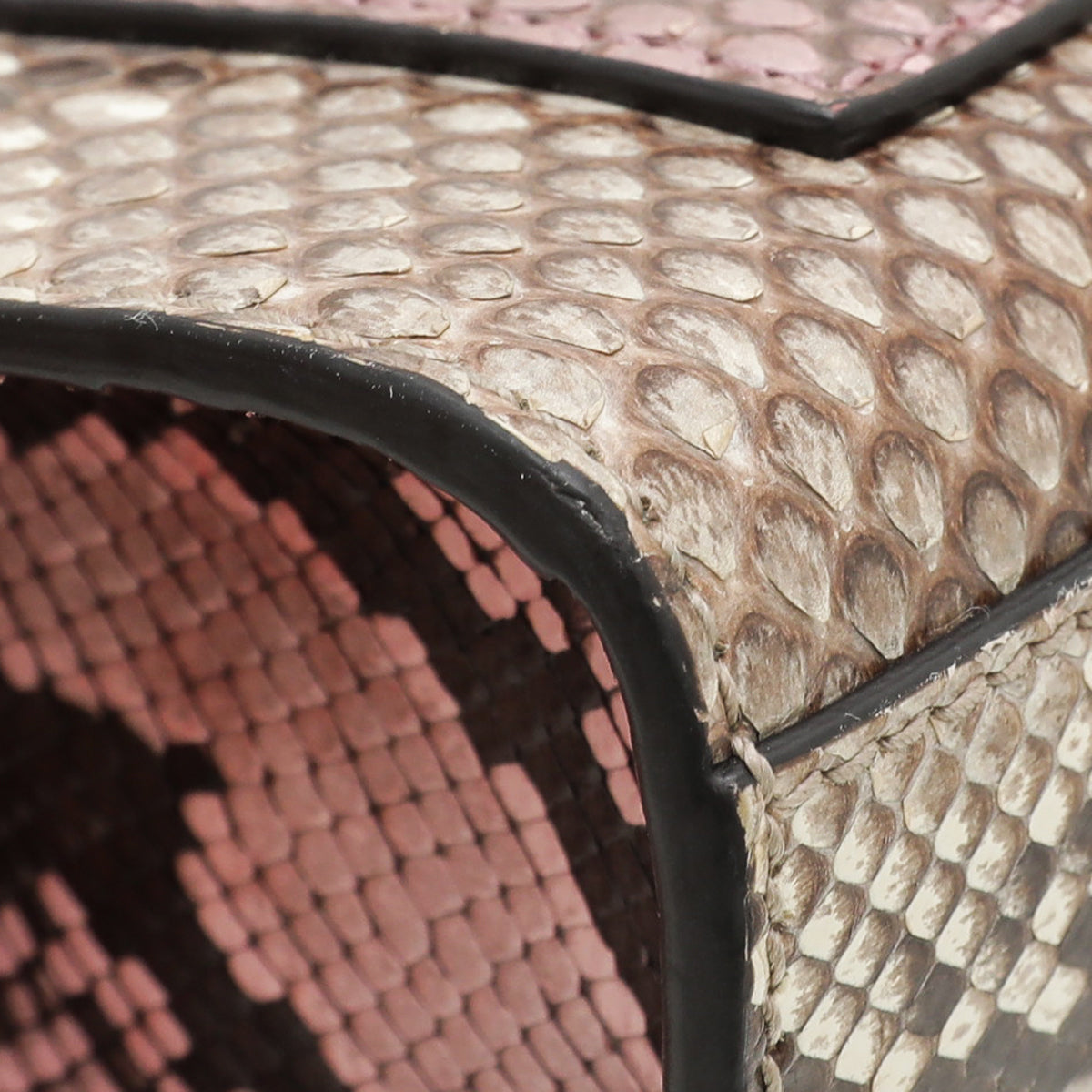 Gucci Bicolor Python Padlock Small Bag