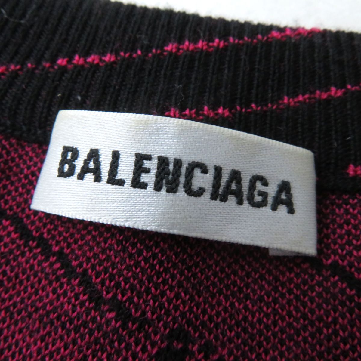 balenciaga Logo Jacquard Knit Sweater XS