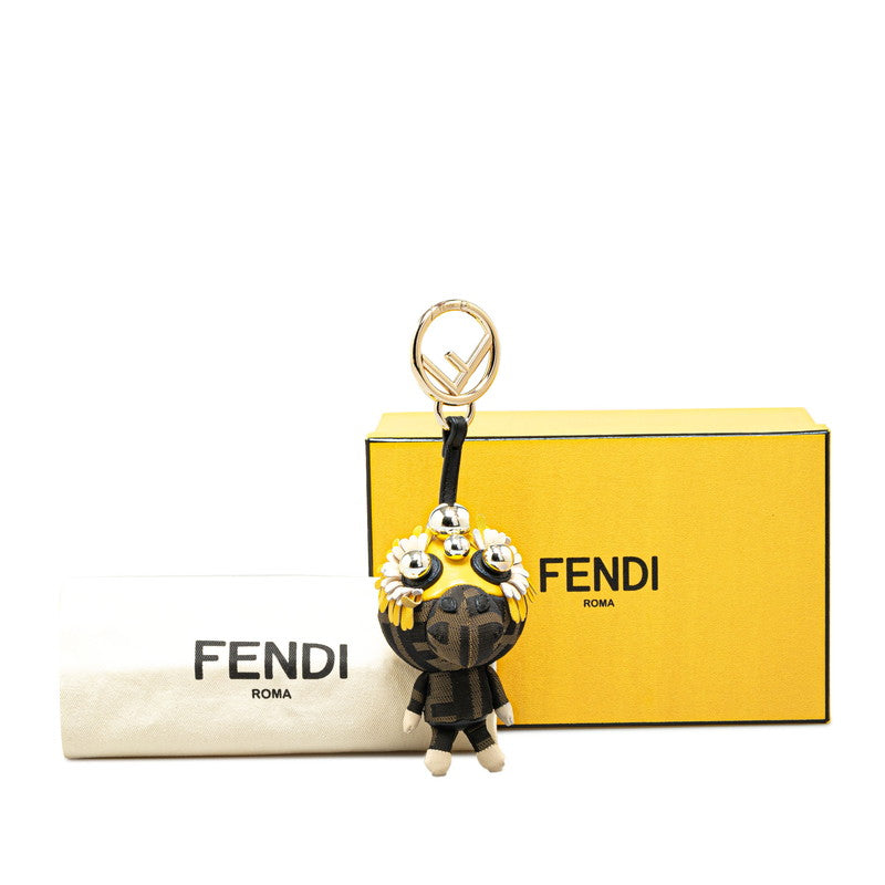 Top quality Fendi Zucca Space Monkey Bag Charm Key Holder Canvas Leather