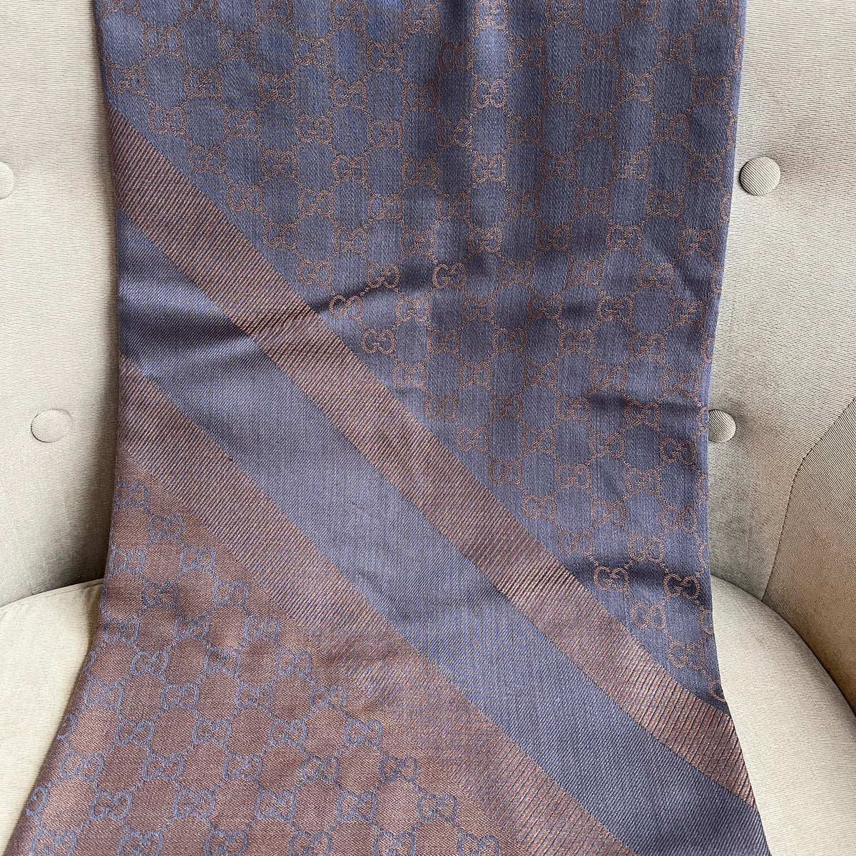 Gucci GG Wool Silk Mix Shawl (RRP £385)