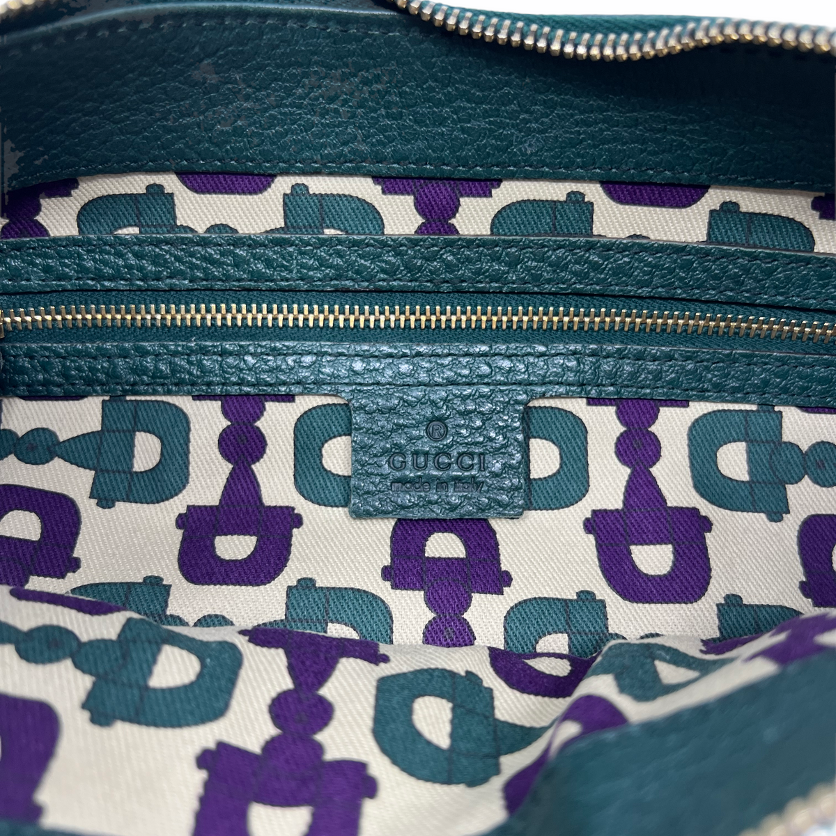 Gucci Pebbled Calfskin Bamboo Ring Hobo