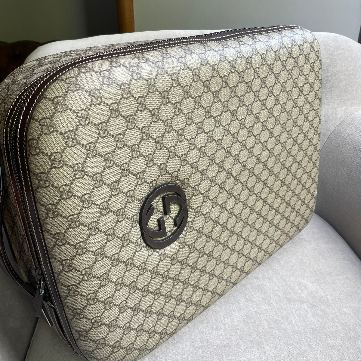Gucci Supreme Canvas Monogram GG Cabin Suitcase