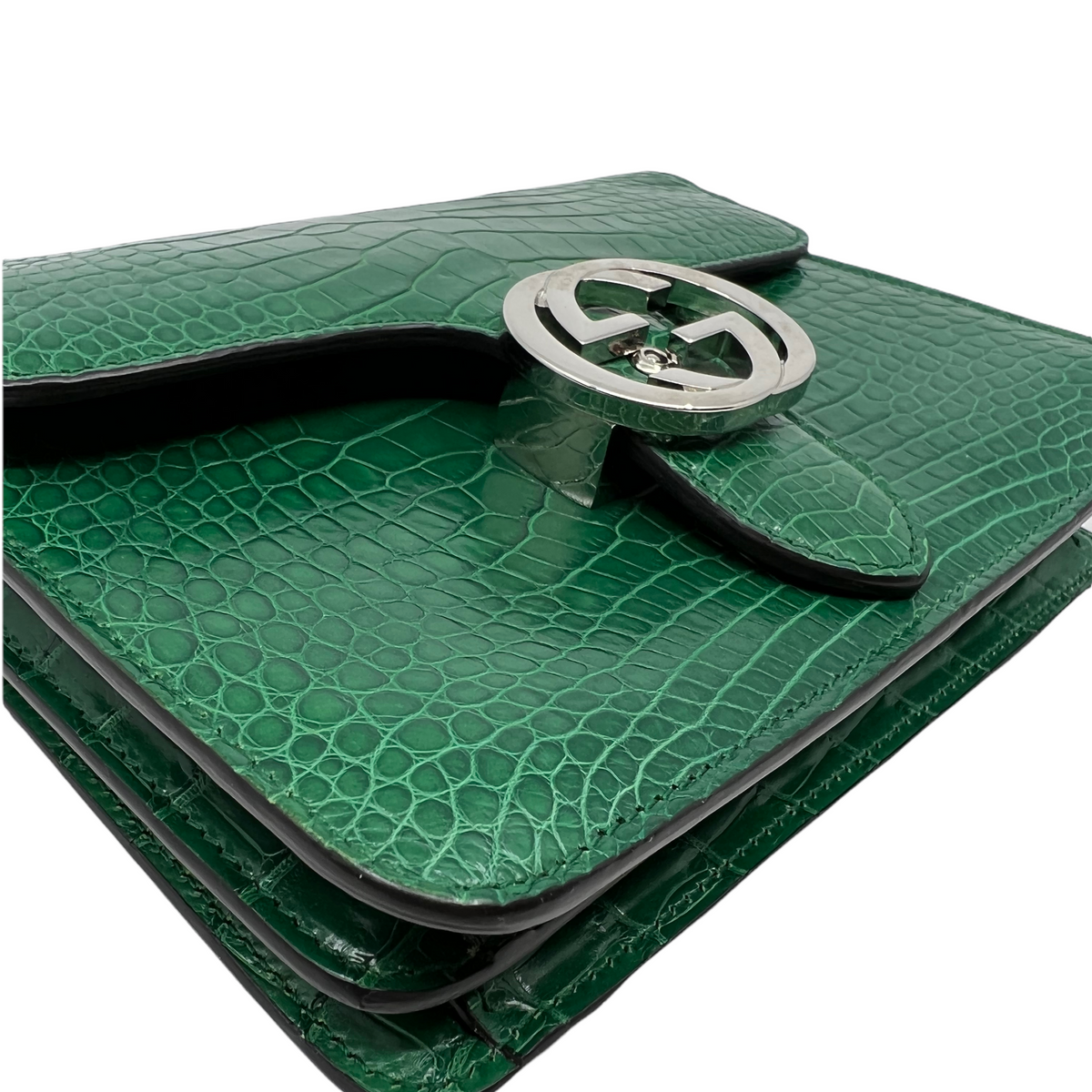 Gucci Dollar Crocodile Interlocking GG Bag