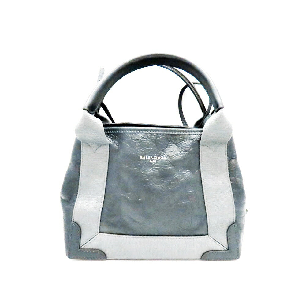 balenciaga Navy Cabas XS Leather Tote