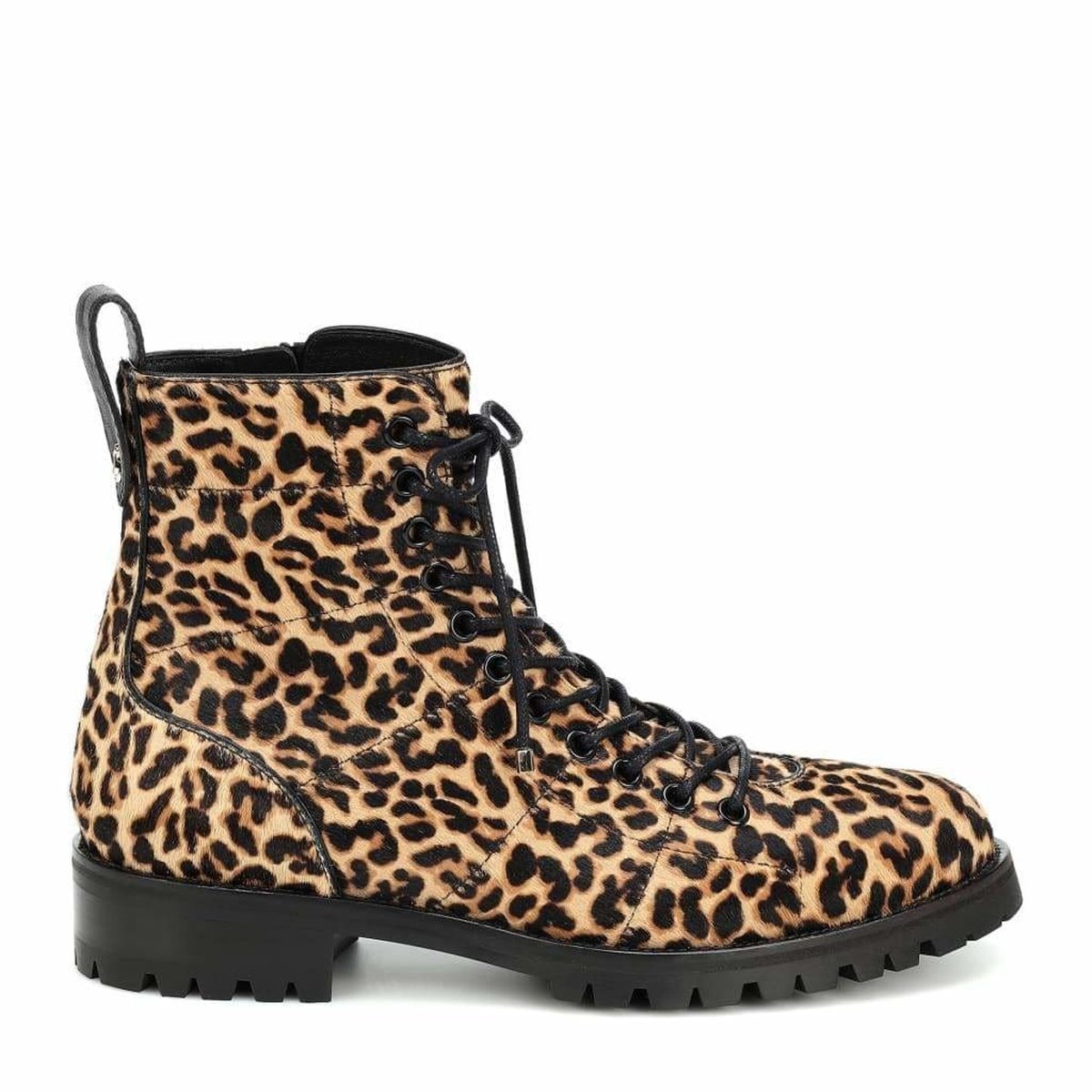Cruz Flat Calf-Hair Ankle Boots