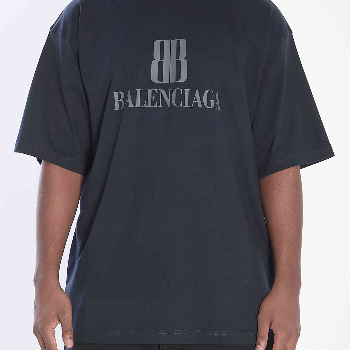 Balenciaga Men Bb T-Shirt In Cotton