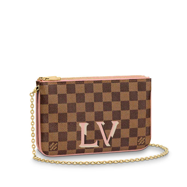 Louis Vuitton Double Zip Pochette Rose Ballerine