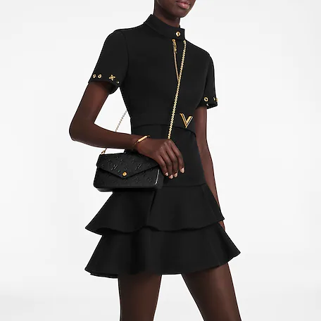 Mila's Edit Pochette Félicie Monogram Empreinte  Black