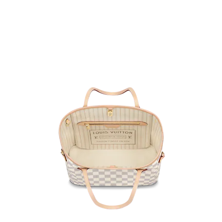 Neverfull PM Damier Azur In Beige