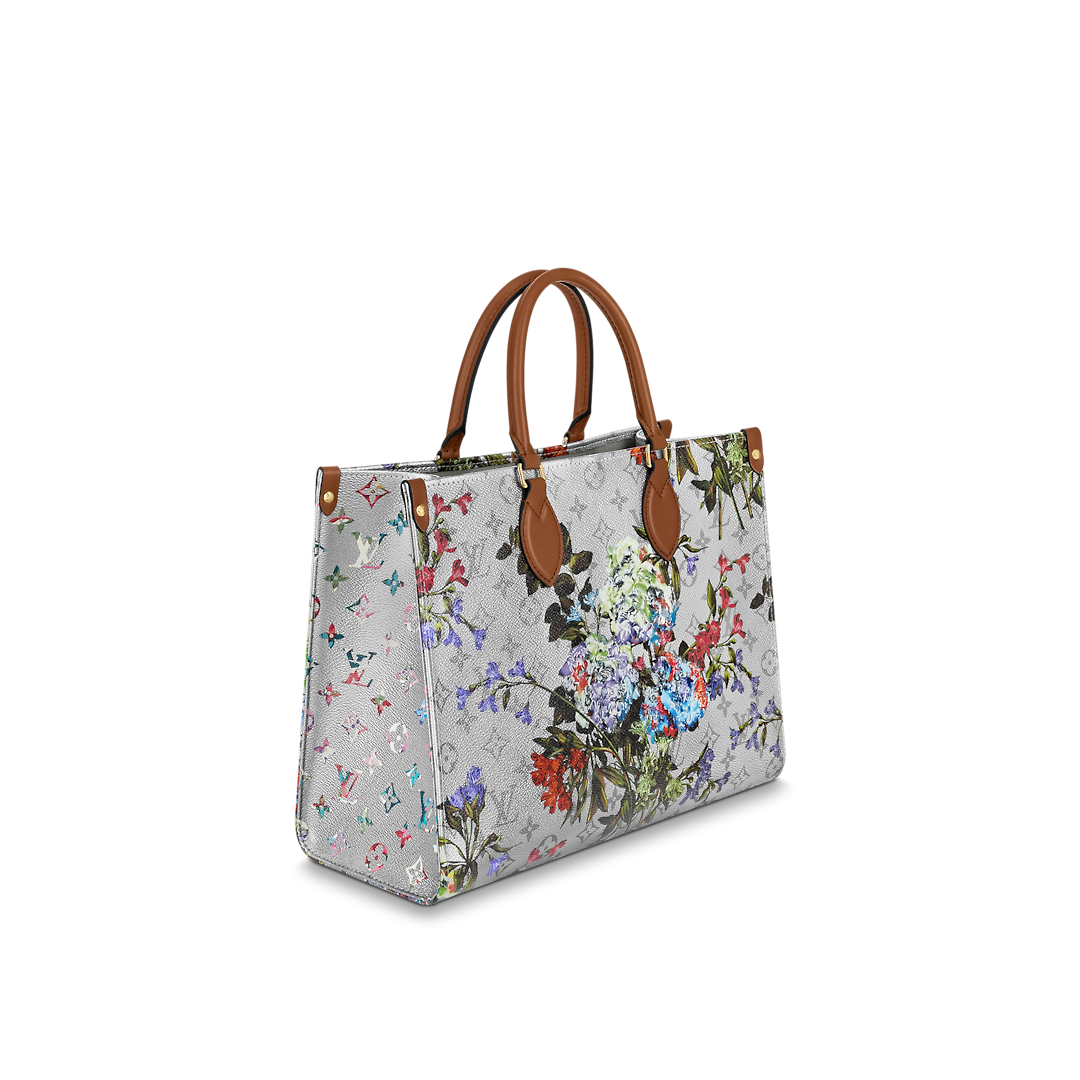 LV OnTheGo MM tote bag -Floral- Women Luxury Bag