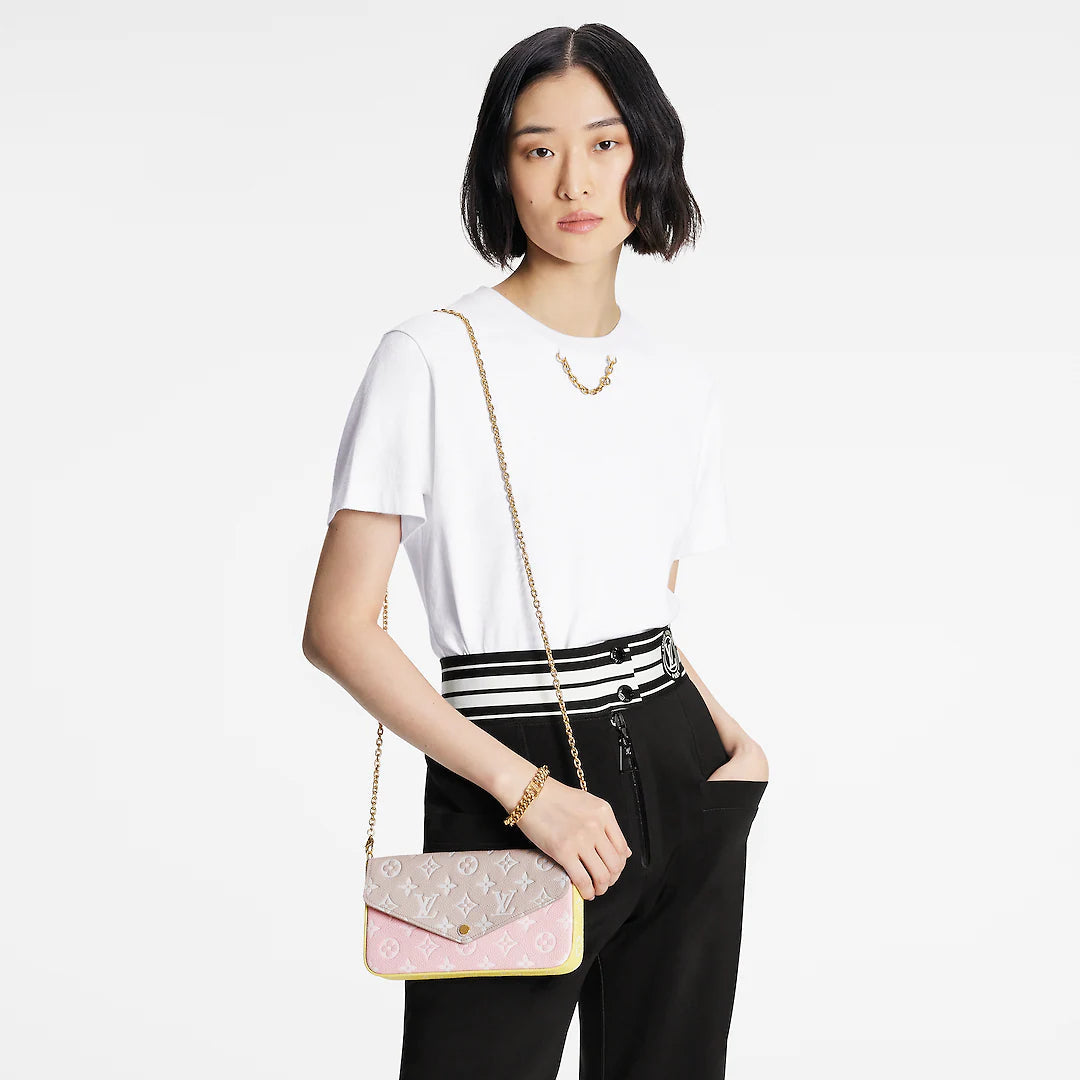 Mila's Edit Pochette Félicie -Pink/Beige/Yellow