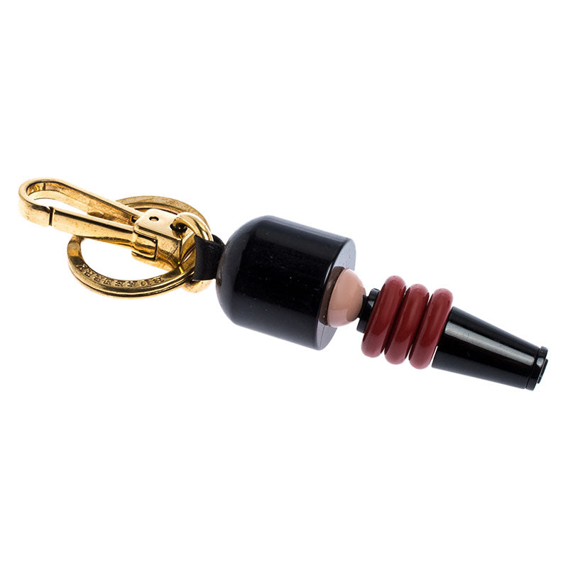 Top Quality Burberry Black and Red Royal Guard Gold Tone Bag Charm