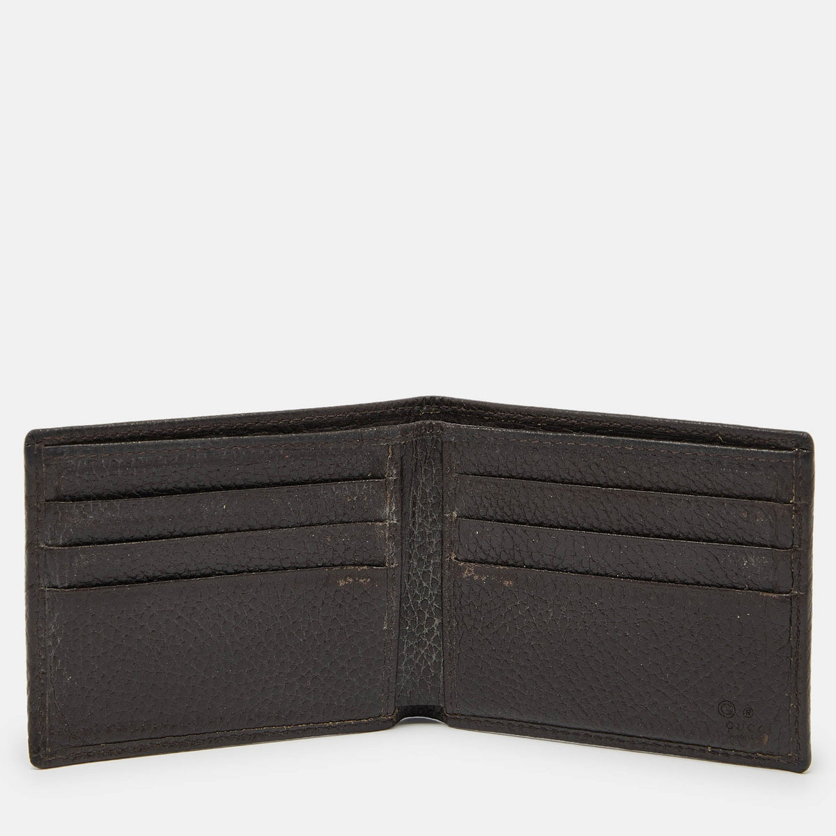 GUCCI Beige/Brown GG Canvas and Leather Bifold Wallet