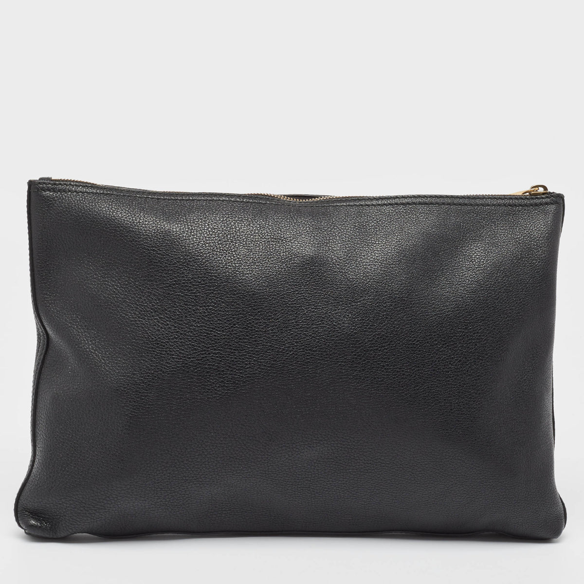 GUCCI Black Logo Web Zip Pouch