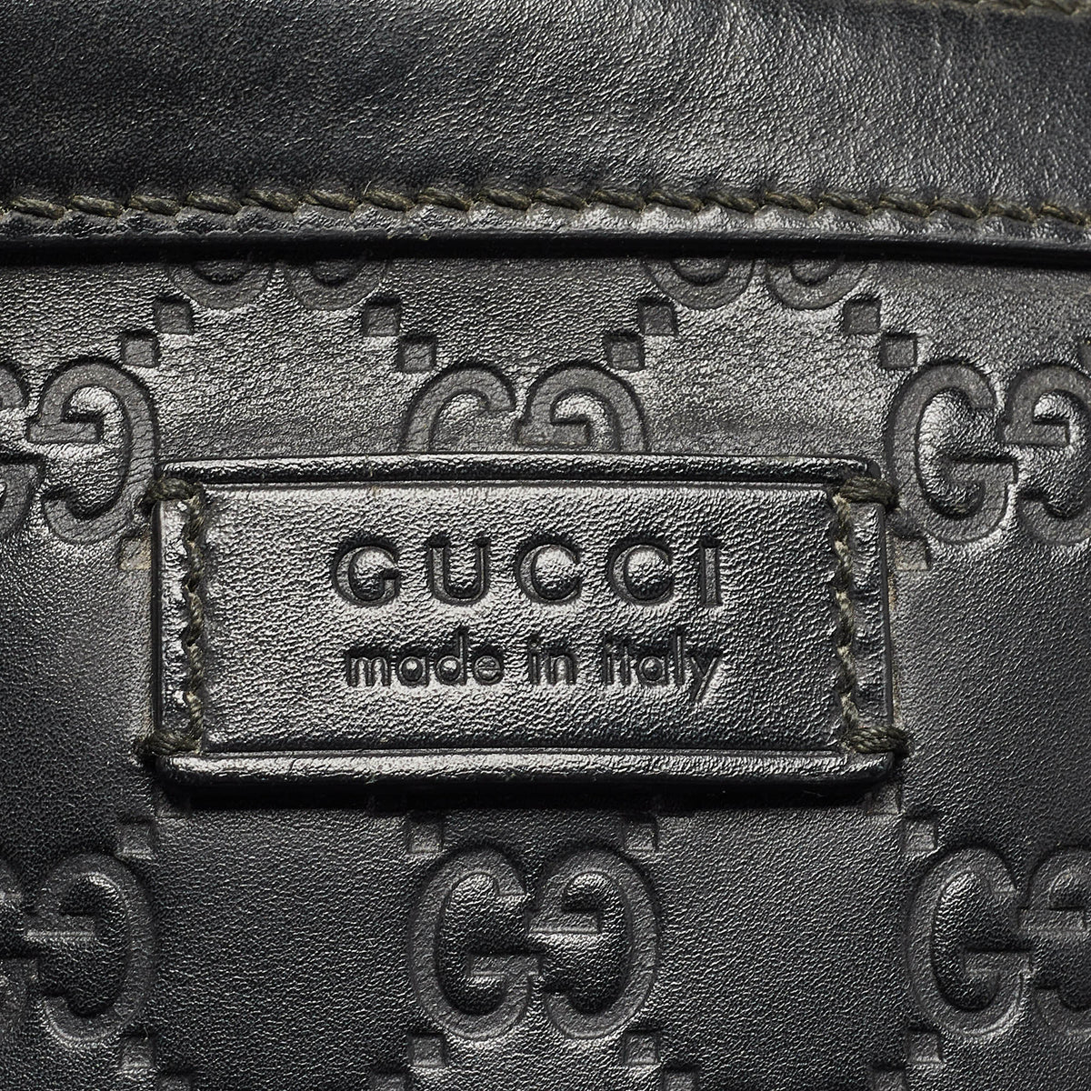 GUCCI Black ssima Leather Briefcase